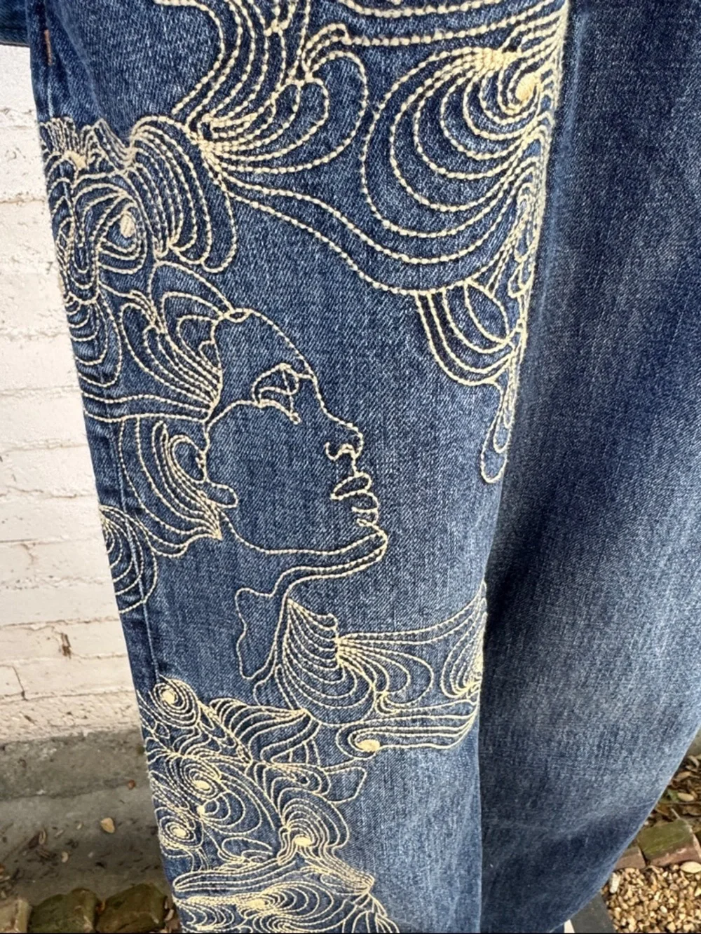 Isabel Marant Imane Embroidered Denim Jumpsuit Size FR 34 (US 2) - Picture 10 of 16